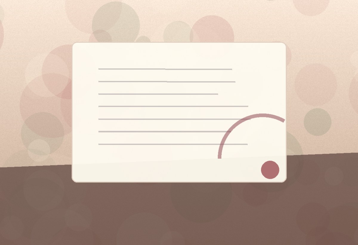 Lettre manuscrite et trace d’encre
